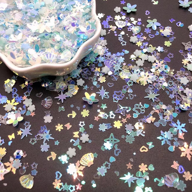 Mixed Snowflake Sequins