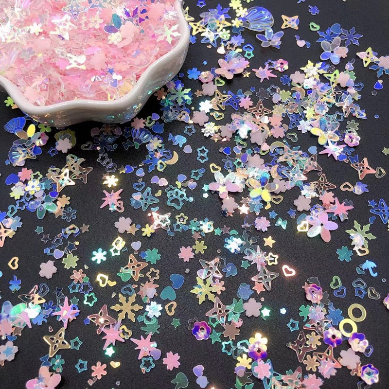 Mixed Snowflake Sequins