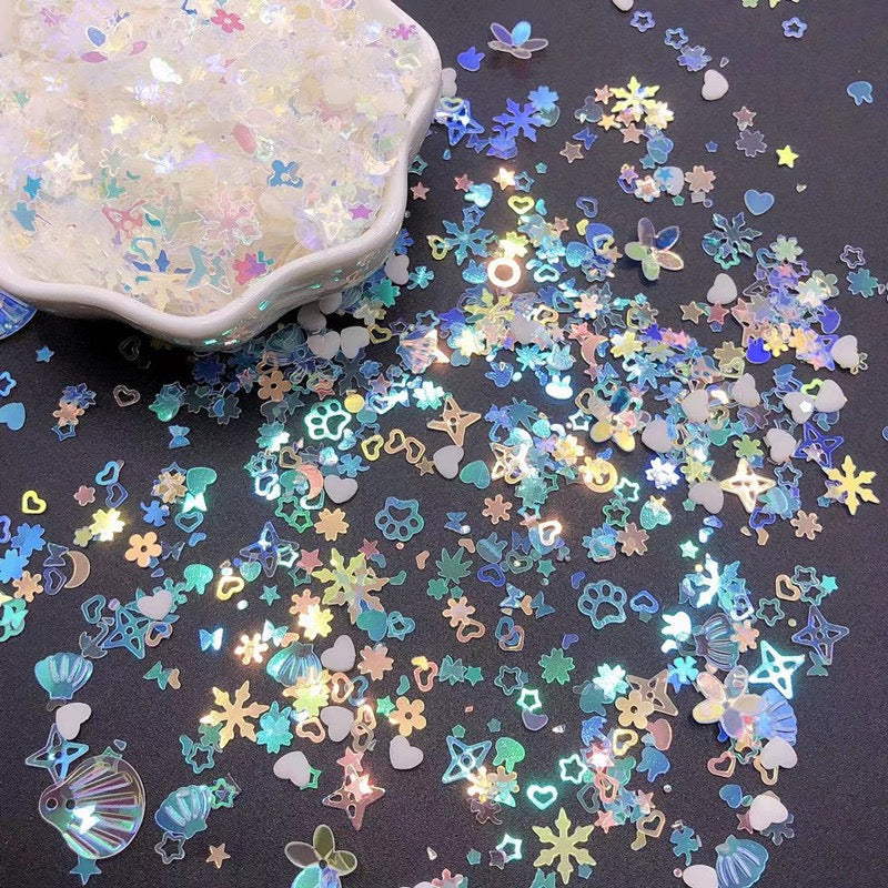Mixed Snowflake Sequins