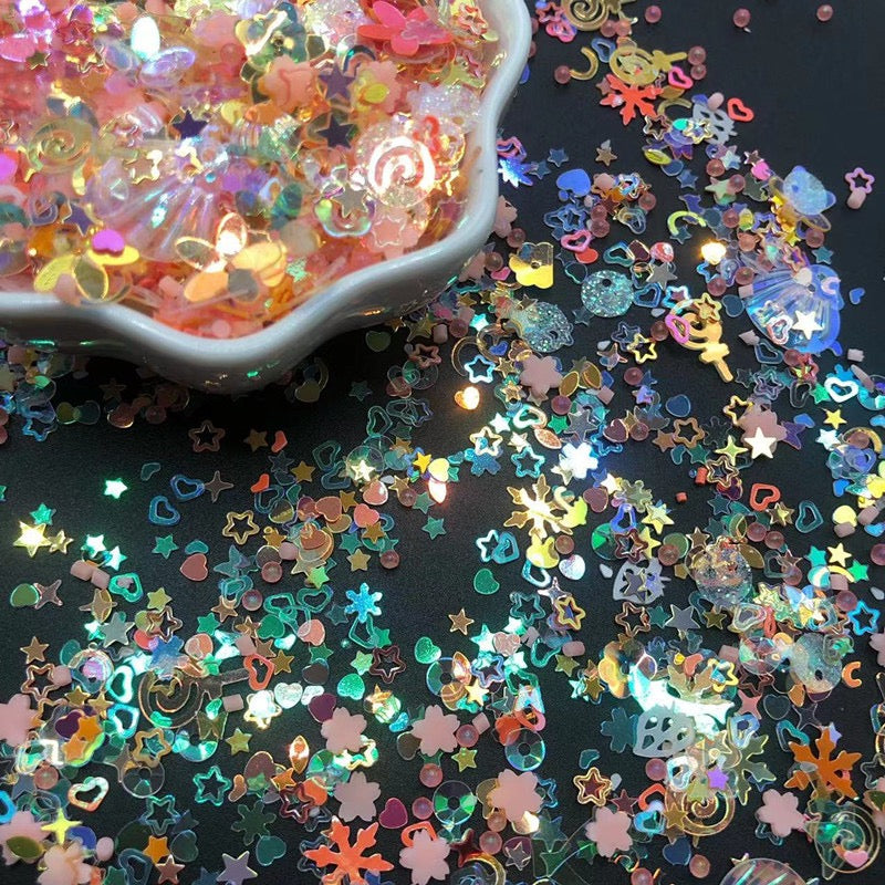 Mixed Snowflake Sequins
