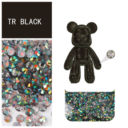 【A126】 Mixed Size 3mm-5mm Transparent AB Resin Rhinestones Flatback Gems