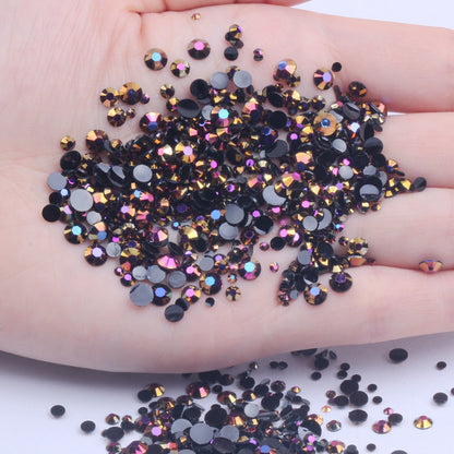 【A128】 Mixed 3mm-5mm Jelly AB Flatback Resin Rhinestone Gems