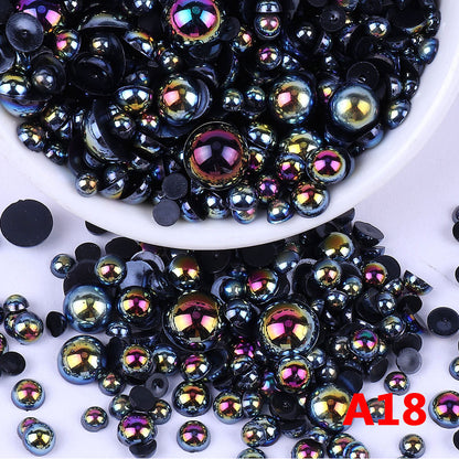 AB Color Half Pearls 3-10mm Mixed