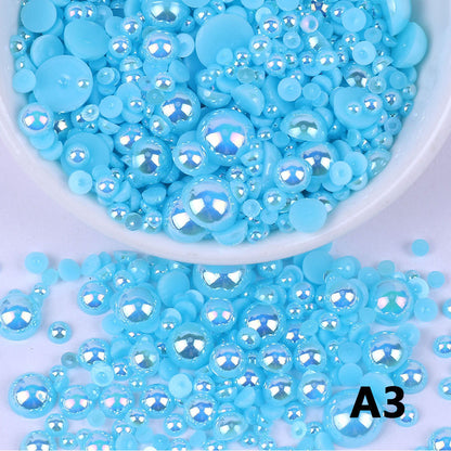 AB Color Half Pearls 3-10mm Mixed