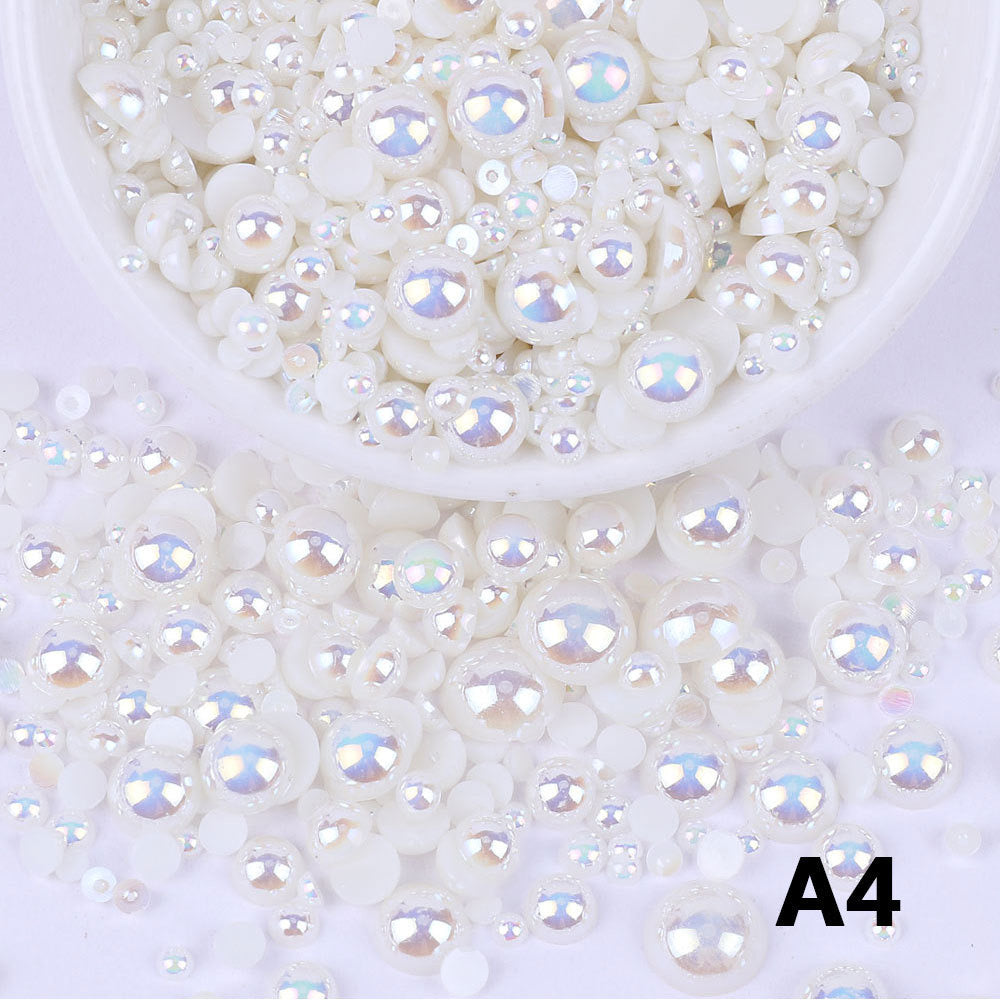 AB Color Half Pearls 3-10mm Mixed