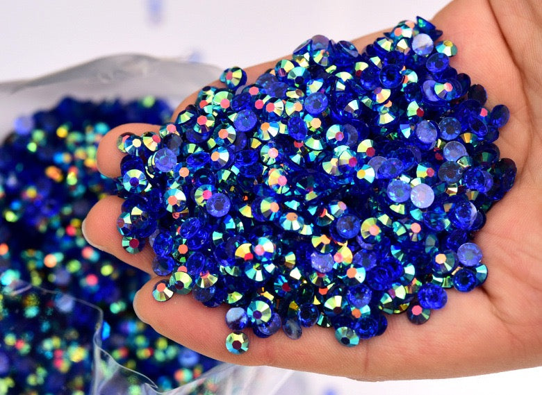 NEW [ A140] Big Size 6mm Transparent AB Resin Rhinestone.