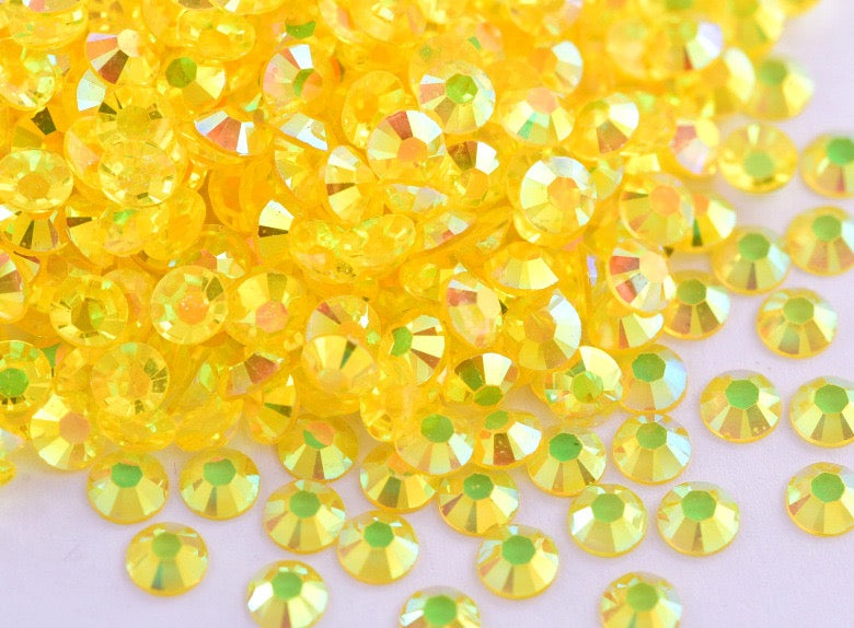 NEW [ A140] Big Size 6mm Transparent AB Resin Rhinestone.