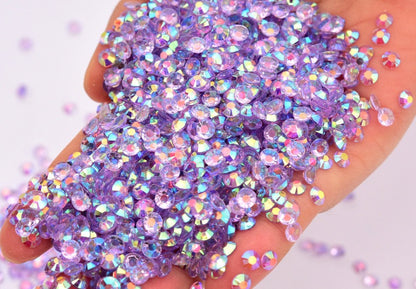 NEW [ A140] Big Size 6mm Transparent AB Resin Rhinestone.