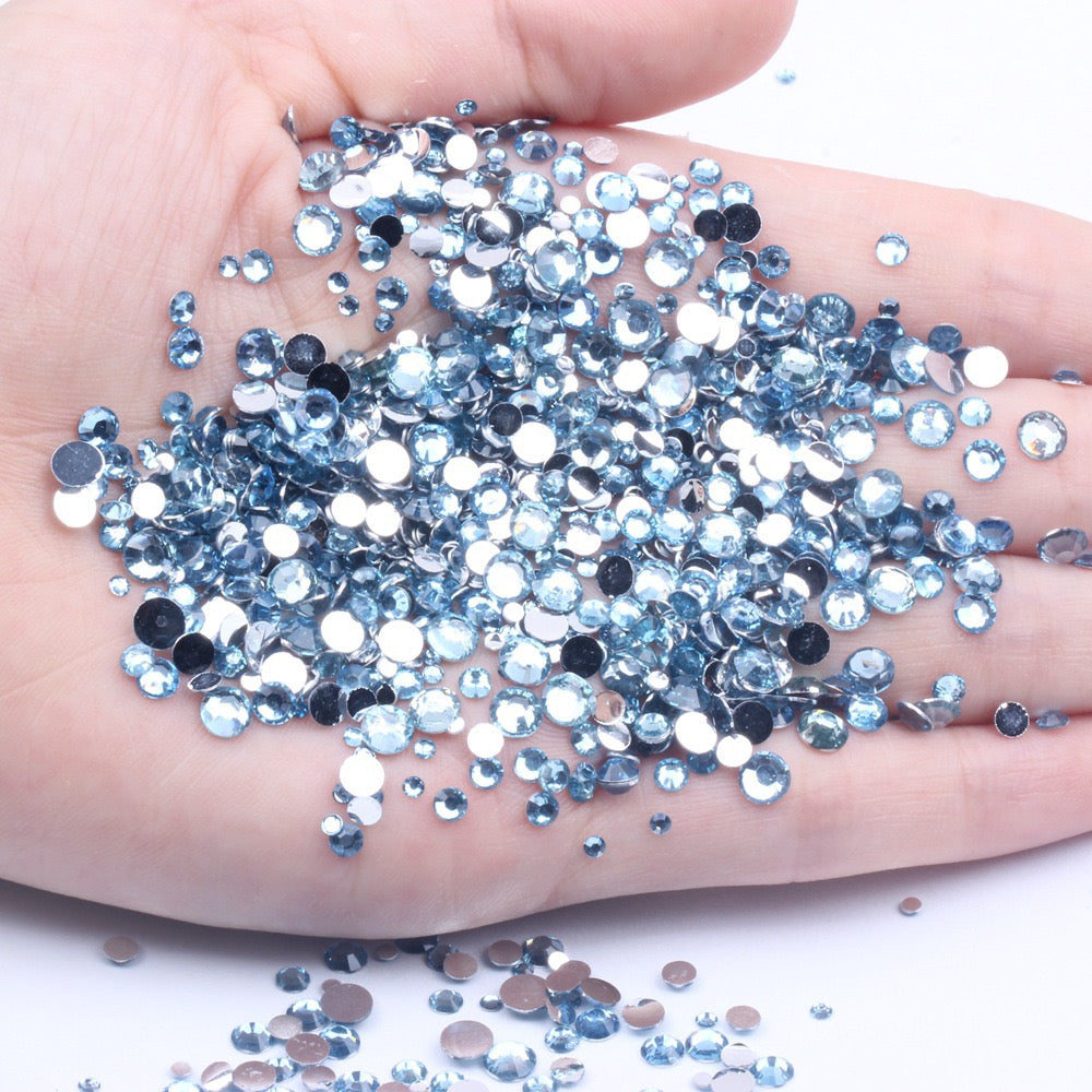 【A131】Silver Back Resin Rhinestones flatback, 3mm-5mm Mixed, DIY, Nail Art, Tumbler