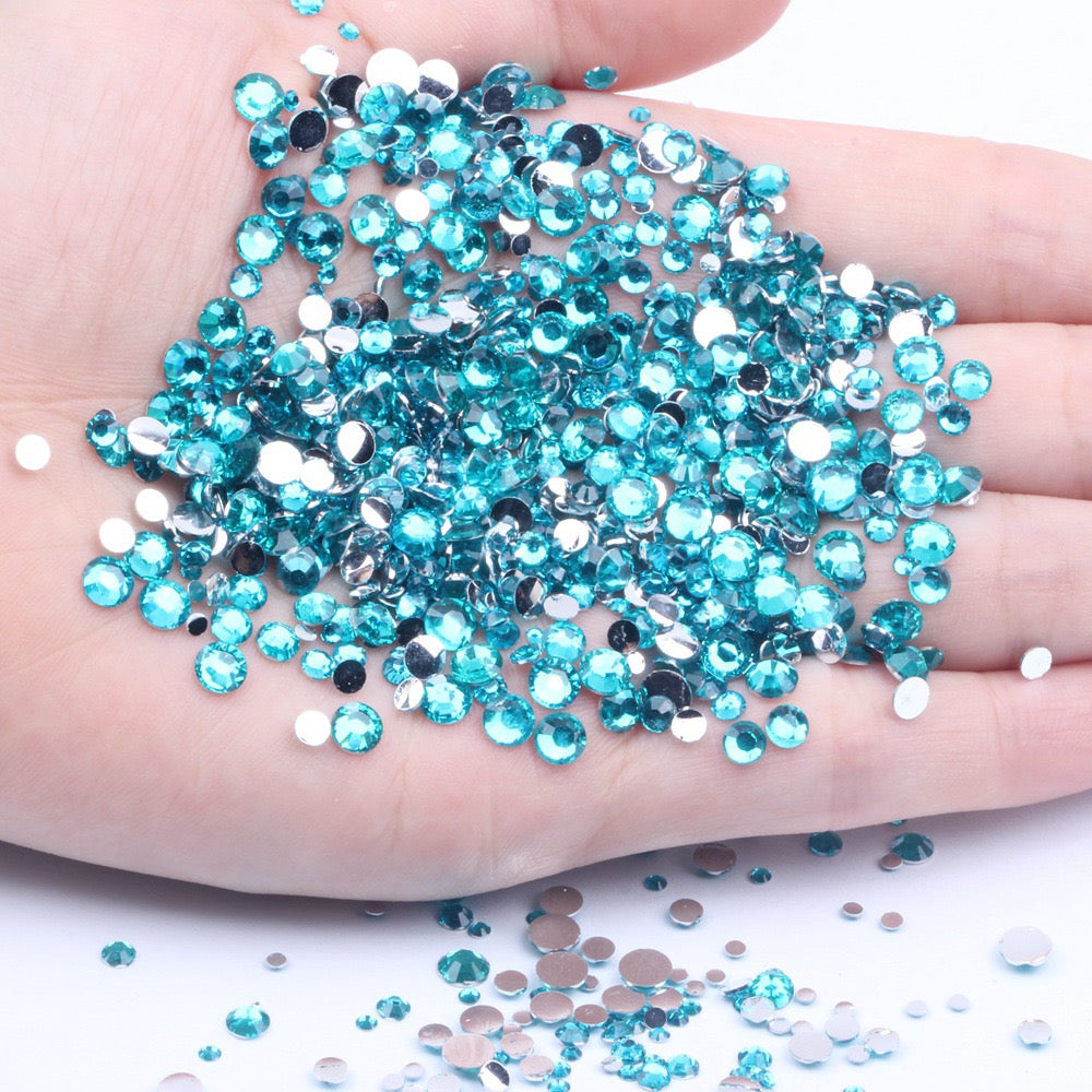 【A131】Silver Back Resin Rhinestones flatback, 3mm-5mm Mixed, DIY, Nail Art, Tumbler