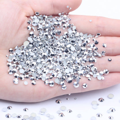 【A131】Silver Back Resin Rhinestones flatback, 3mm-5mm Mixed, DIY, Nail Art, Tumbler