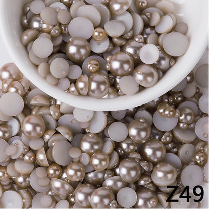 NEW ARRIVAL Half Pearls 3-10mm Mixed