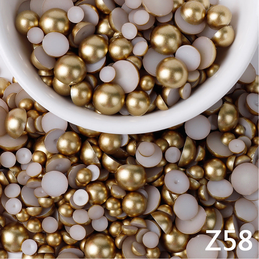 NEW ARRIVAL Half Pearls 3-10mm Mixed